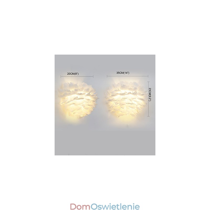 Lampy ścienne Feather Nowoczesne współczesne lampy ścienne do sypialni Hotelowe kinkiety ścienne E14