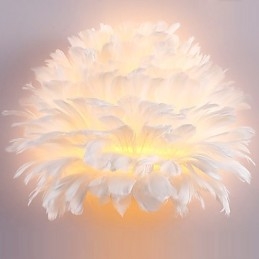 Lampy ścienne Feather Nowoczesne współczesne lampy ścienne do sypialni Hotelowe kinkiety ścienne E14