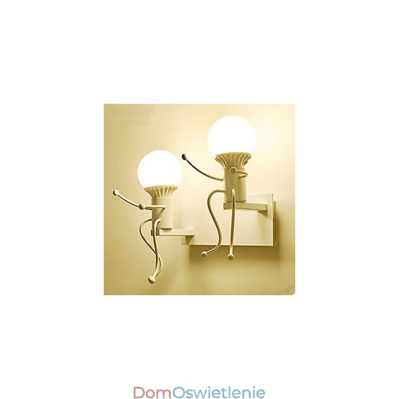 Amerykańska lampa ścienna z żelaza Kreatywna sypialnia Lampa ścienna przy łóżku Ciepła lampa ścienna do przejścia Złoczyńca