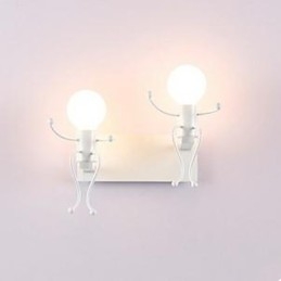 Amerykańska lampa ścienna z żelaza Kreatywna sypialnia Lampa ścienna przy łóżku Ciepła lampa ścienna do przejścia Złoczyńca