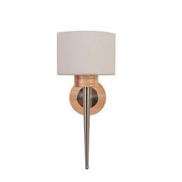 Prosta lampa ścienna, lampka nocna, biurko z kloszem szklanym i litym drewnem do sypialni, komody, salonu, pokoju dziecięcego