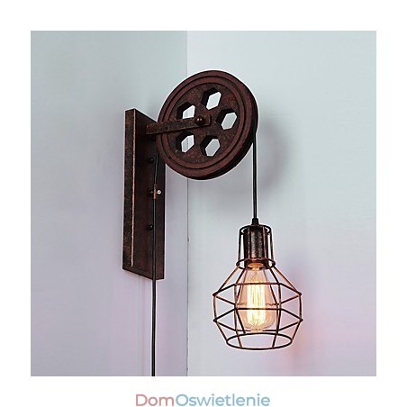 Kinkiet przemysłowy retro żelazny kreatywny osobowość podnośna lampa ścienna