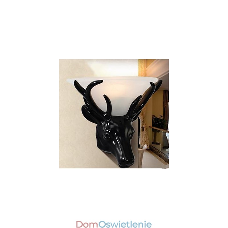 Nowoczesna i kontraktowa lampa ścienna Deer Head Fashion Creative Living Room Bedroom Wall Lamp