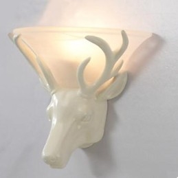 Nowoczesna i kontraktowa lampa ścienna Deer Head Fashion Creative Living Room Bedroom Wall Lamp