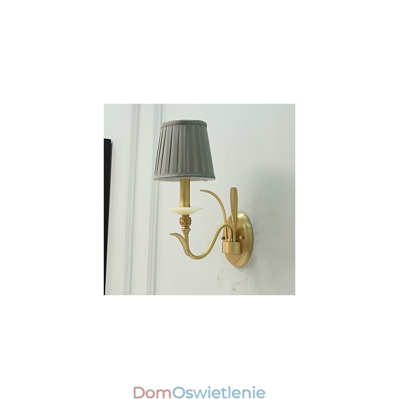 Prosty, wiejski, tradycyjny, klasyczny, mosiężny element do kinkietów ściennych w stylu mini