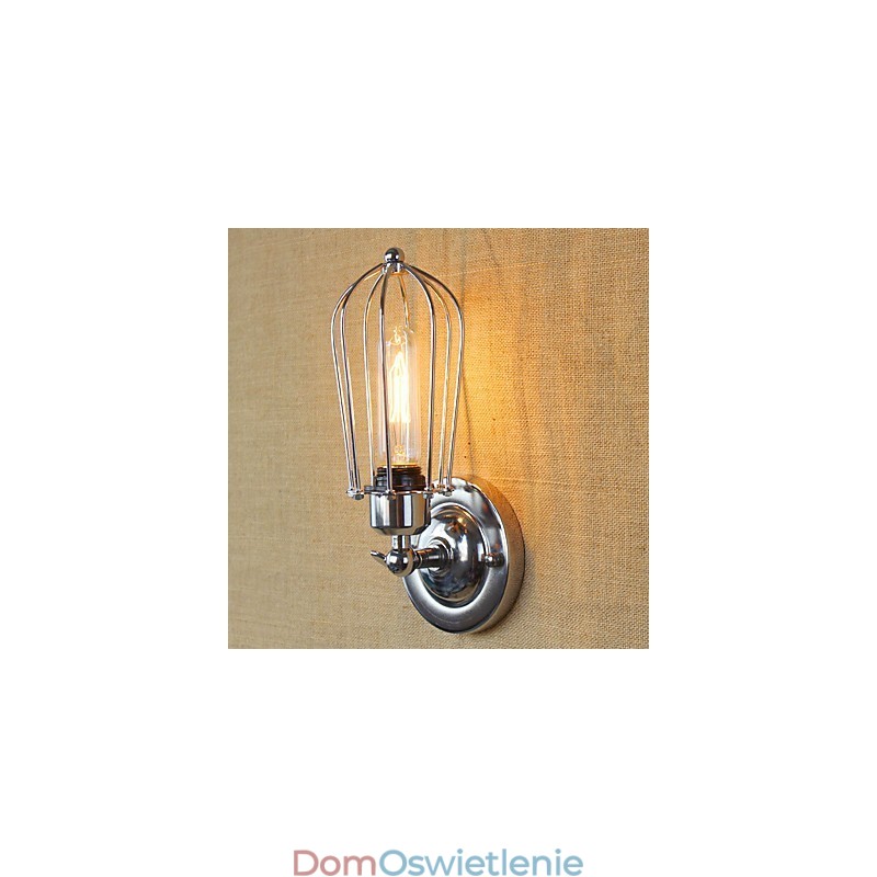 Prosta, rustykalna, retro, galwanizowana cecha dla kinkietów ściennych w stylu mini Ambient Light
