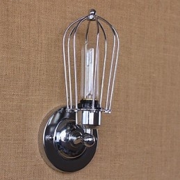 Prosta, rustykalna, retro, galwanizowana cecha dla kinkietów ściennych w stylu mini Ambient Light