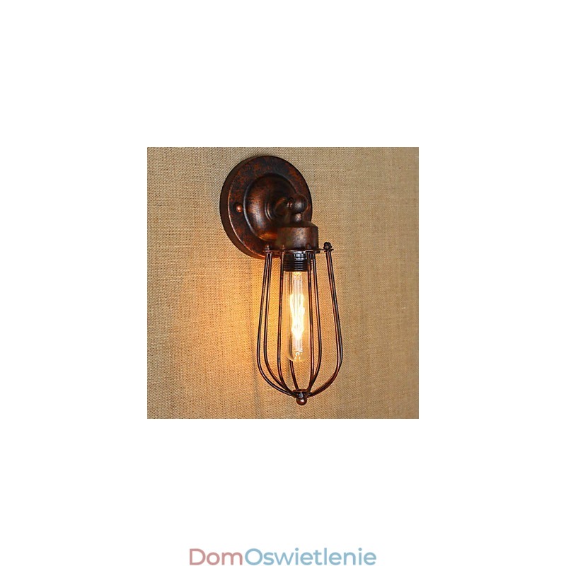 Prosta, rustykalna, retro, galwanizowana cecha dla kinkietów ściennych w stylu mini Ambient Light