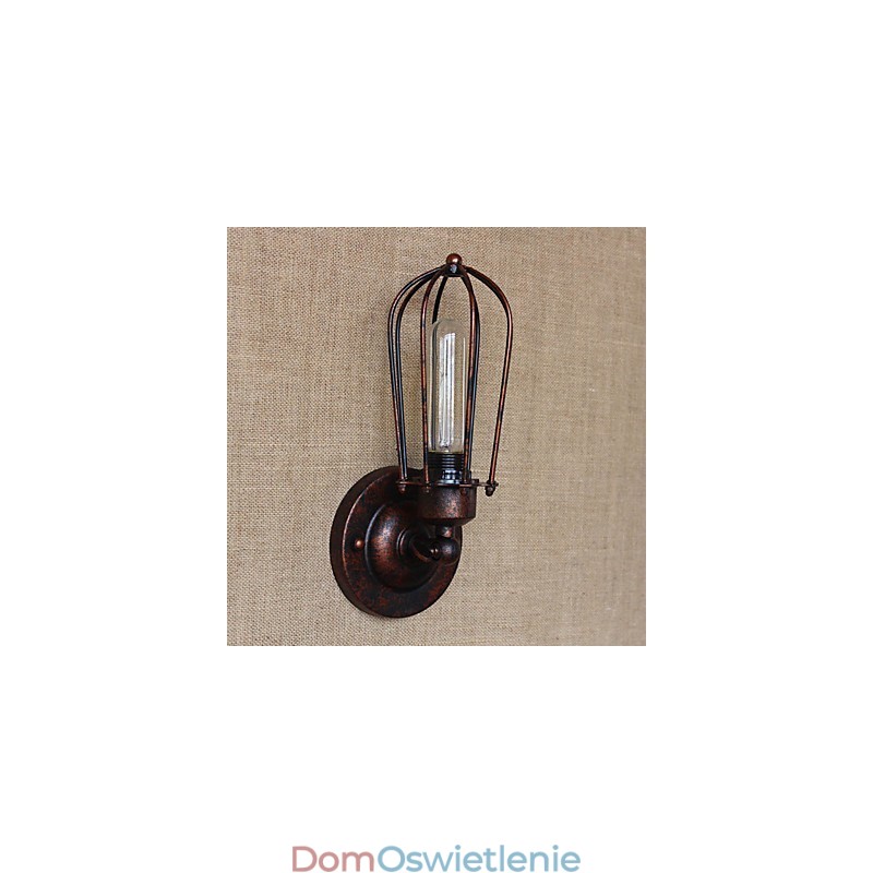 Prosta, rustykalna, retro, galwanizowana cecha dla kinkietów ściennych w stylu mini Ambient Light