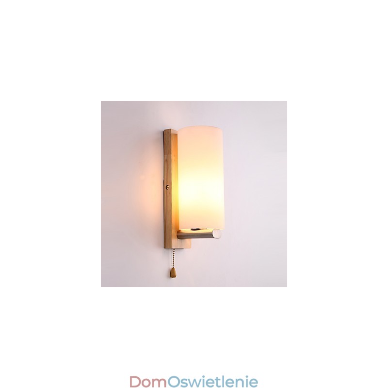Nowość w stylu wiejskim dla miniaturowego stylu Ochrona oczu Światło otoczenia Kinkiety ścienne Lampa ścienna Drewno kłodowe Sypialnia Lampka nocna