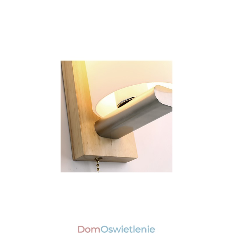 Nowość w stylu wiejskim dla miniaturowego stylu Ochrona oczu Światło otoczenia Kinkiety ścienne Lampa ścienna Drewno kłodowe Sypialnia Lampka nocna