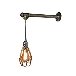 Loft vintage kinkiet lampa restauracja kawiarnia korytarz bar Żelazna klatka lampa ścienna przemysł oświetlenie rur żelaznych