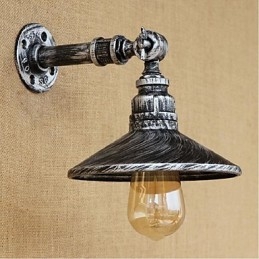 Kinkiet ścienny w stylu industrialnym Nordic Water Pipe w kolorze srebrnym