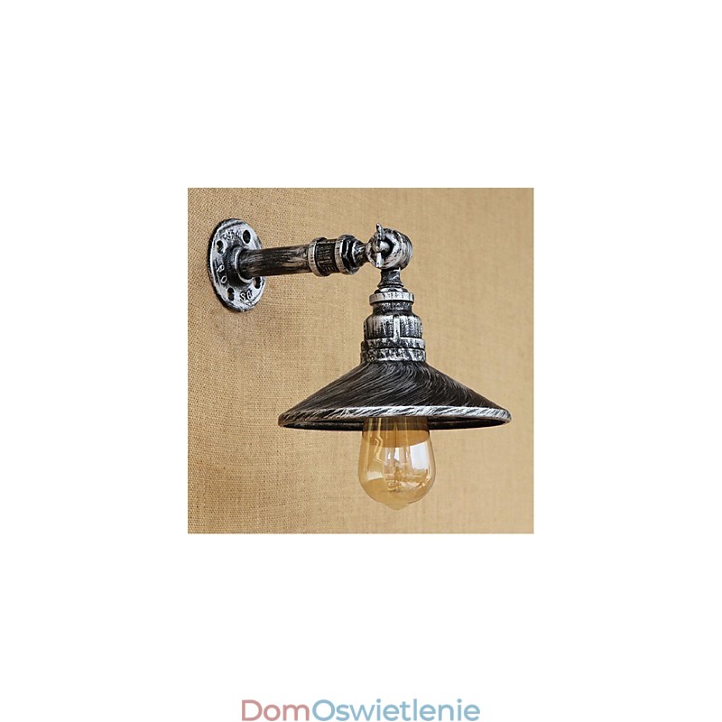 Kinkiet ścienny w stylu industrialnym Nordic Water Pipe w kolorze srebrnym