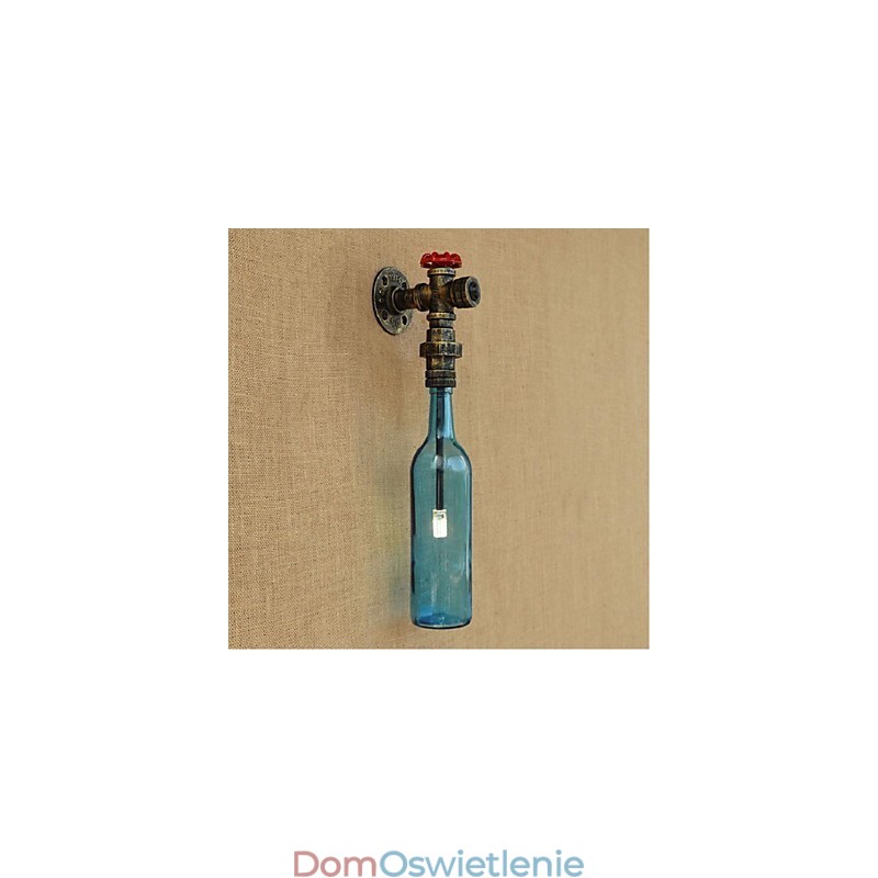 Przełącznik ścienny z rurą wodną, butelką, lampą ścienną