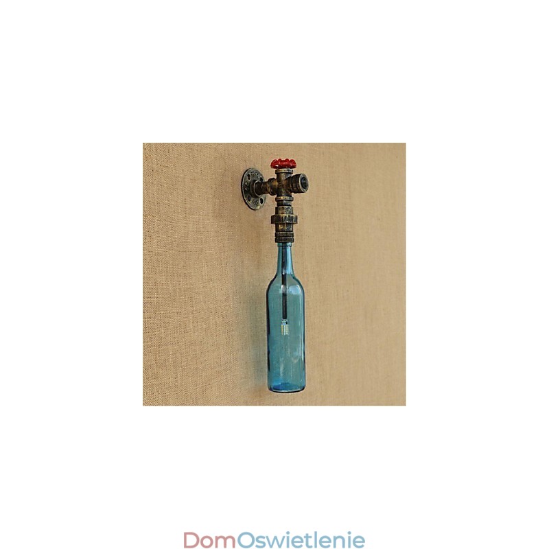 Przełącznik ścienny z rurą wodną, butelką, lampą ścienną