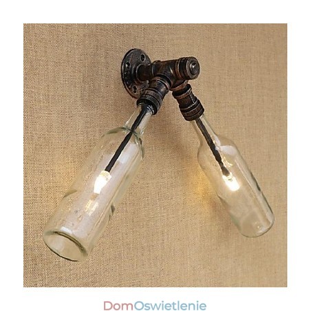 Retro American Village Creative Industry Wind Designer Water Bottle Wall Lamp Wall Light Blue Transparent Retro American Village Creative Industry Wind Designer Water Bottle Wall Lamp Wall Light Blue Transparent