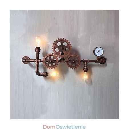 Vintage Industrial Pipe Wall Lights Wood Gear Shape Kreatywne obrotowe światła Restauracja Kawiarnia Bar Dekoracja oświetlenie Vintage Industrial Pipe Wall Lights Wood Gear Shape Kreatywne obrotowe światła Restauracja Kawiarnia Bar Dekoracja oświetlenie