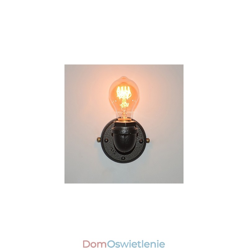 Prosta, retro, przemysłowa, żelazna rura, dekoracyjna lampa ścienna