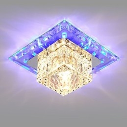 Miniaturowa kryształowa lampa sufitowa Reflektor 3W Kreatywna lampa tuba Światło kolorowe Kolor kwadratowy kopuła światło