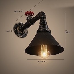 Kinkiety z rur wodnych w stylu retro industrialnym, kreatywne, rustykalne, metalowe, do restauracji, kawiarni, barów, stołów barowych, kinkietów ściennych