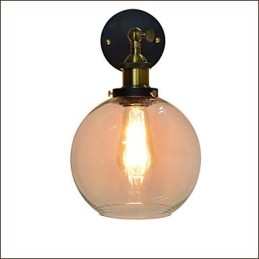 Żelazna lampa ścienna Czarna prosta lampa ścienna retro pojedyncza głowica dekoracyjna lampa ścienna w stylu europejskim