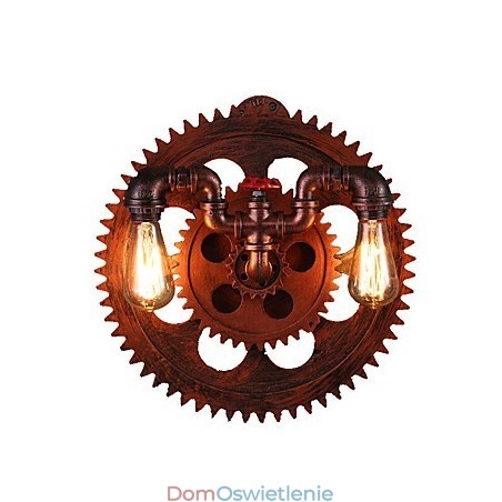 2 Heads Vintage Industrial Wall Lights Drewniane koła zębate Kształt światła Restauracja Kawiarnia Bar Dekoracja Kinkiety ścienne 2 Heads Vintage Industrial Wall Lights Drewniane koła zębate Kształt światła Restauracja Kawiarnia Bar Dekoracja Kinkiety ścienne