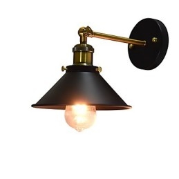 Maluj pojedynczą ścianę Żelazna lampa ścienna Głupia czarna lampa miecza świetlnego na ścianie