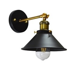 Maluj pojedynczą ścianę Żelazna lampa ścienna Głupia czarna lampa miecza świetlnego na ścianie
