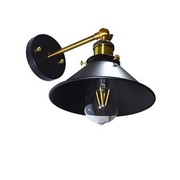 Maluj pojedynczą ścianę Żelazna lampa ścienna Głupia czarna lampa miecza świetlnego na ścianie