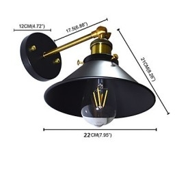 Maluj pojedynczą ścianę Żelazna lampa ścienna Głupia czarna lampa miecza świetlnego na ścianie