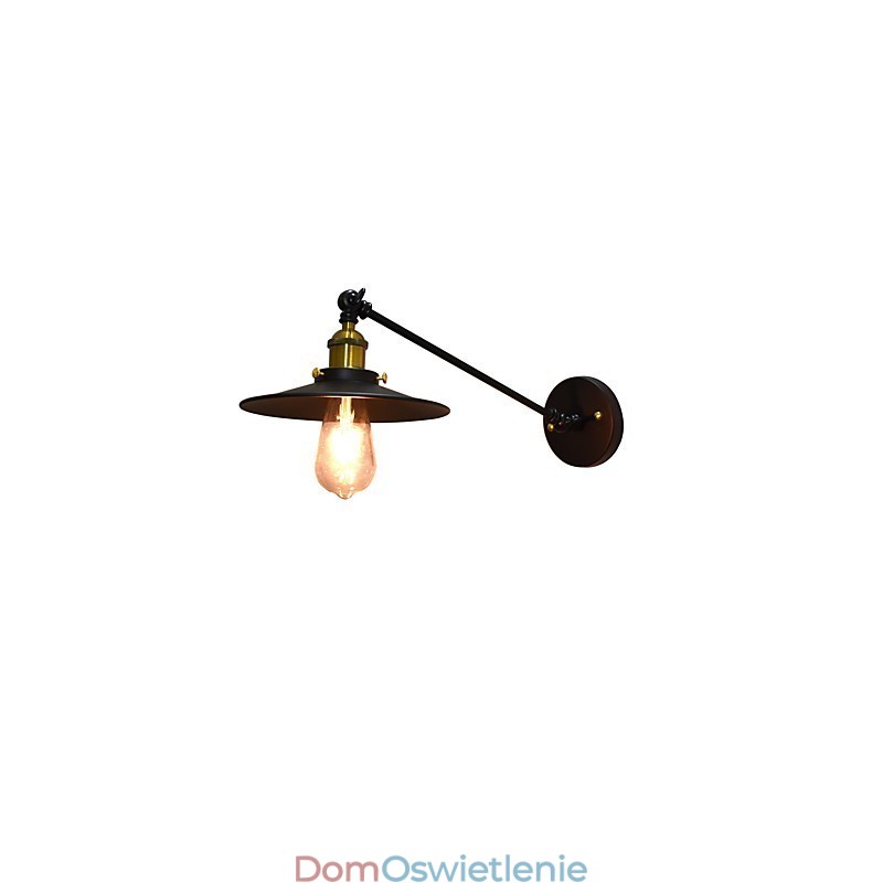 Buzz Wall Żelazna lampa ścienna Głupia czarna lampa świetlna na ścianie