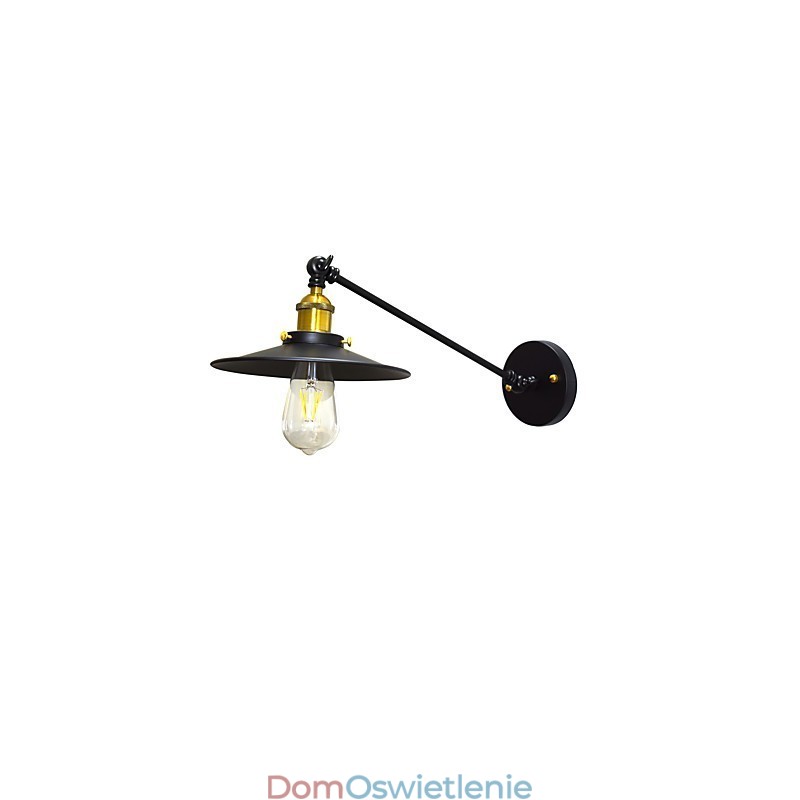 Buzz Wall Żelazna lampa ścienna Głupia czarna lampa świetlna na ścianie