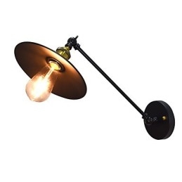 Buzz Wall Żelazna lampa ścienna Głupia czarna lampa świetlna na ścianie