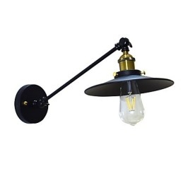 Buzz Wall Żelazna lampa ścienna Głupia czarna lampa świetlna na ścianie