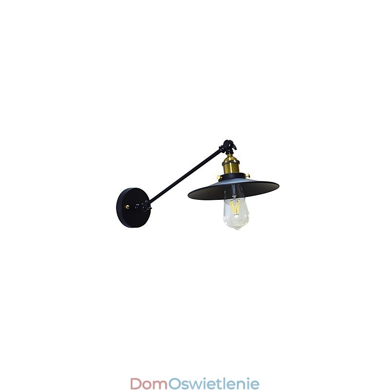 Buzz Wall Żelazna lampa ścienna Głupia czarna lampa świetlna na ścianie