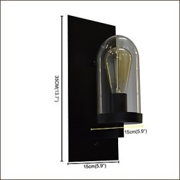 Malowana stalowa lampa ścienna Dumb Black American Coffee Decoration Retro lampa ścienna Lightsaber Lamp na ścianie