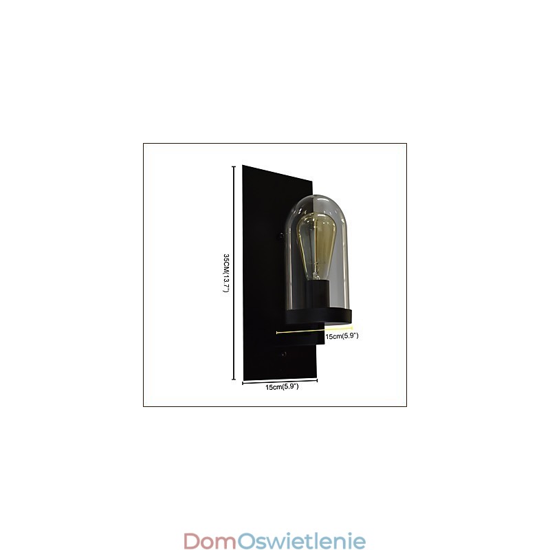Malowana stalowa lampa ścienna Dumb Black American Coffee Decoration Retro lampa ścienna Lightsaber Lamp na ścianie