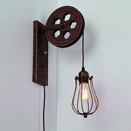 Kinkiet przemysłowy retro żelazny kreatywny osobowość podnośna lampa ścienna
