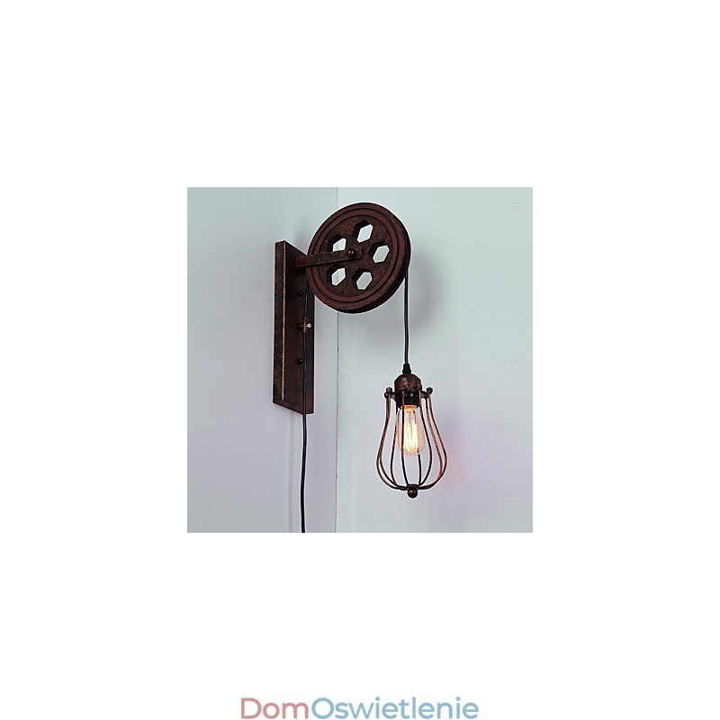 Kinkiet przemysłowy retro żelazny kreatywny osobowość podnośna lampa ścienna