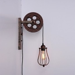 Kinkiet przemysłowy retro żelazny kreatywny osobowość podnośna lampa ścienna