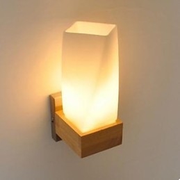 Prostota Nordic Wood Art Salon Korytarz Balkon Szkło Solidne Drewno Kinkiet Sypialnia Głowa Łóżka