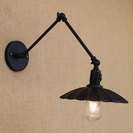 Funkcja malowania w stylu vintage country dla miniaturowego stylu, lampa wisząca na ramieniu obrotowym, lampa ścienna