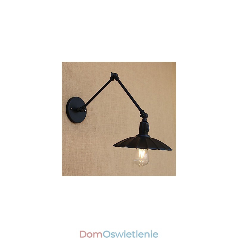 Funkcja malowania w stylu vintage country dla miniaturowego stylu, lampa wisząca na ramieniu obrotowym, lampa ścienna