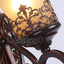 Rustykalny domek Salon Jadalnia Sypialnia Metalowe kinkiety wewnętrzne