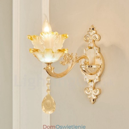 Pojedyncze światło Tradycyjne Klasyczne Salon Jadalnia Sypialnia Metalowe Luksusowe Kinkiety Wewnętrzne