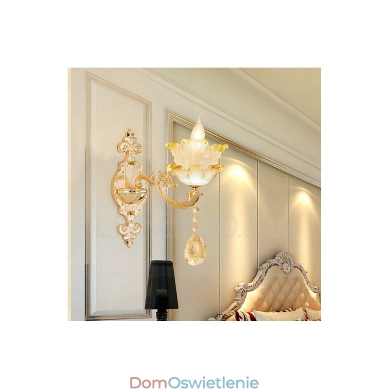 Pojedyncze światło Tradycyjne Klasyczne Salon Jadalnia Sypialnia Metalowe Luksusowe Kinkiety Wewnętrzne