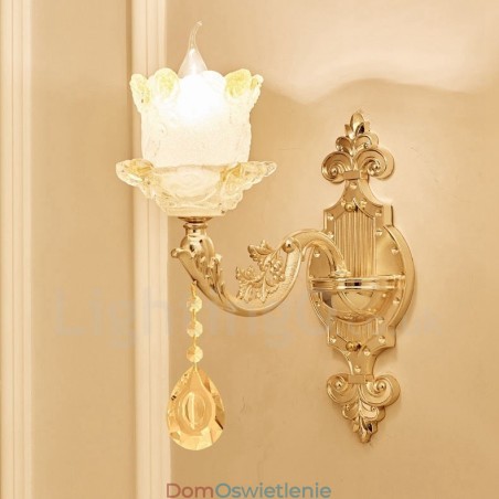 Pojedyncze światło Tradycyjne Klasyczne Salon Jadalnia Sypialnia Metalowe Luksusowe Kinkiety Wewnętrzne