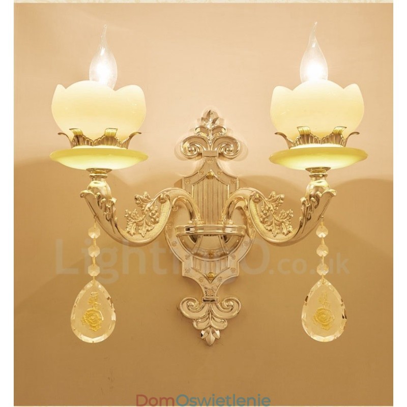 2 światła Tradycyjne klasyczne Salon Jadalnia Sypialnia Metalowe kinkiety wewnętrzne