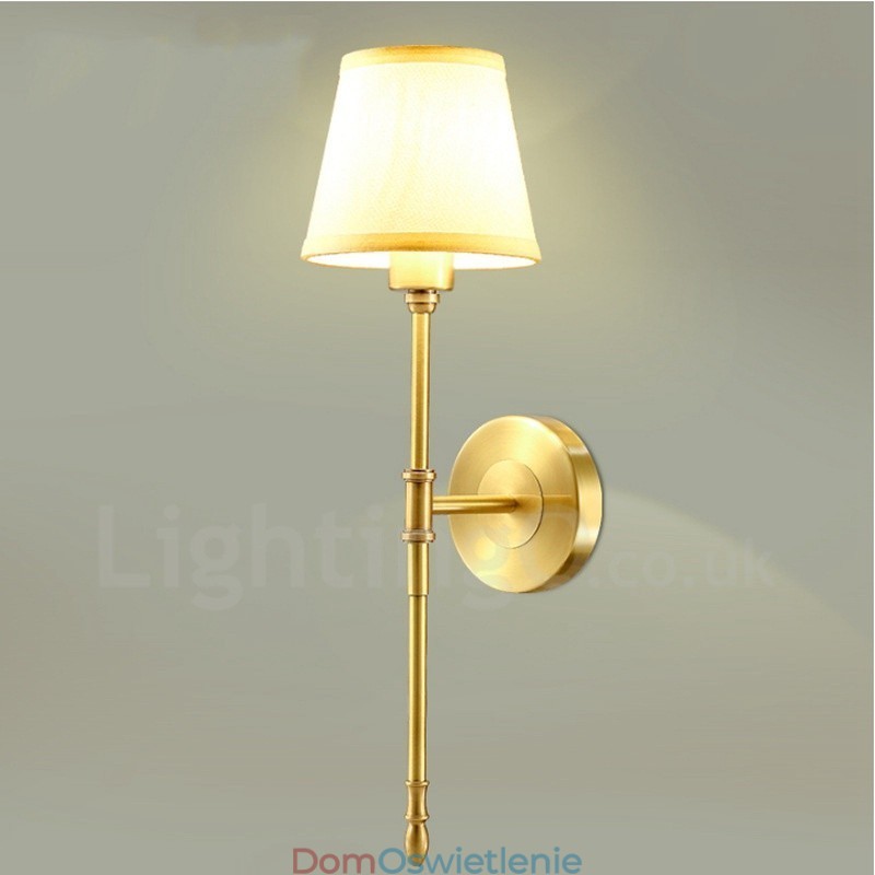 Pojedyncze światło Tradycyjne Klasyczne Miedziane Kinkiety Wewnętrzne